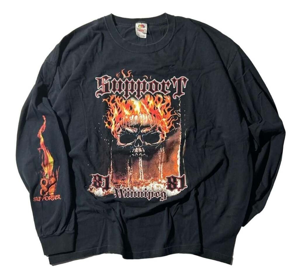 Fruit of The Loom Hells Angels Support 81 Black Long Sleeve T-Shirt Size 3XL